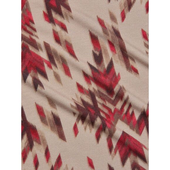 NWT L'Agence Ressi Fitted Crew Neck Short Sleeve Tee in Tan Multi Ganado Print S - Picture 6 of 14